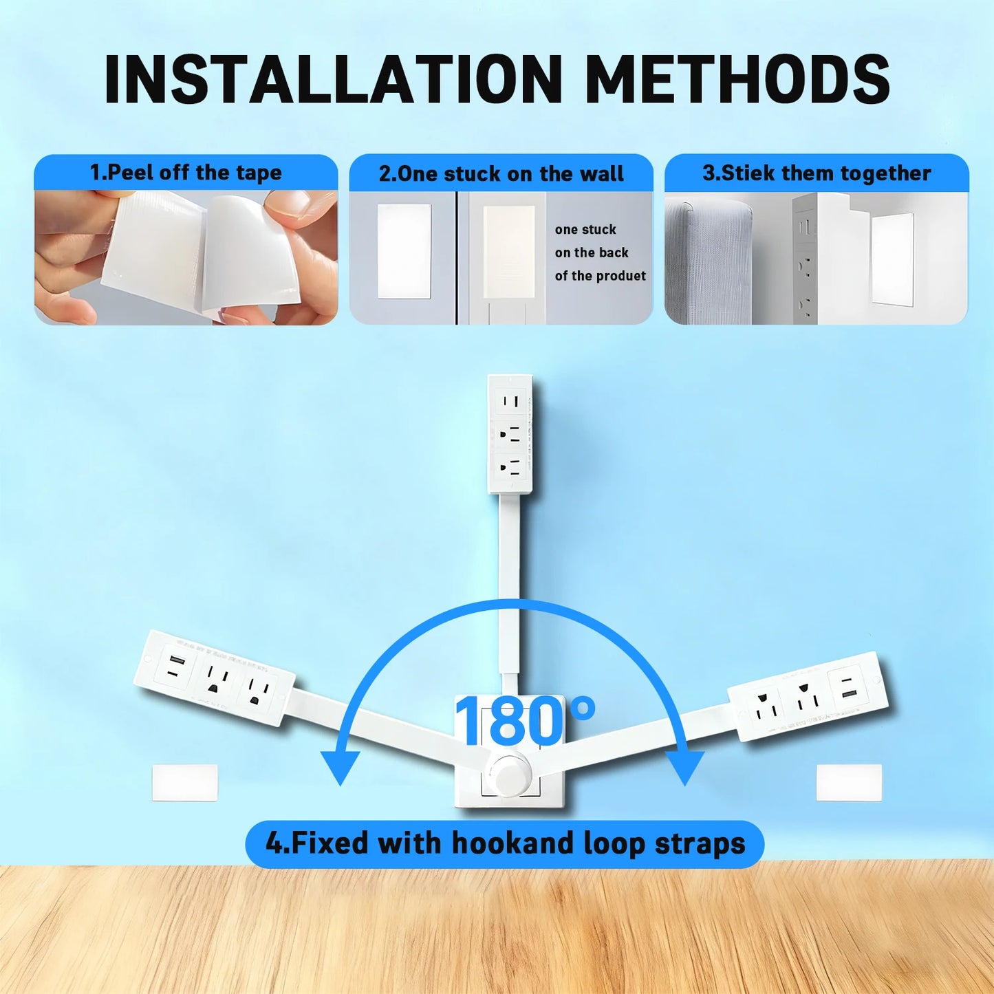 Zero-Gap 180° Swivel Power Hub